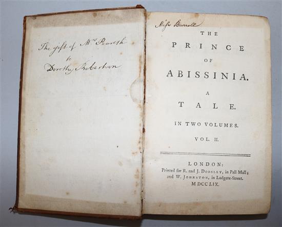 Johnson, Samuel - The Prince of Abissinia, & others (4)